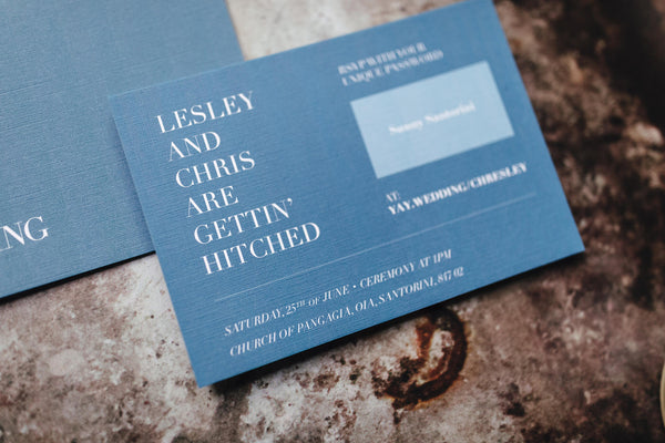 Minimalistic, modern wedding invitation