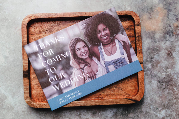 Minimalistic, modern thank you postcard