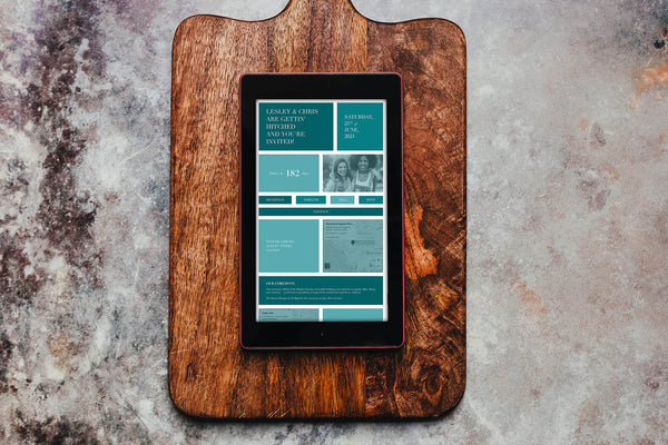 Minimal, modern wedding website