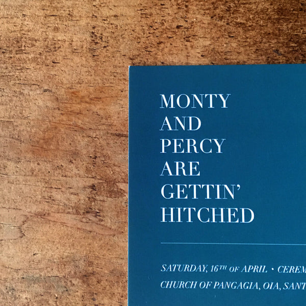 Minimalistic, modern wedding invitation