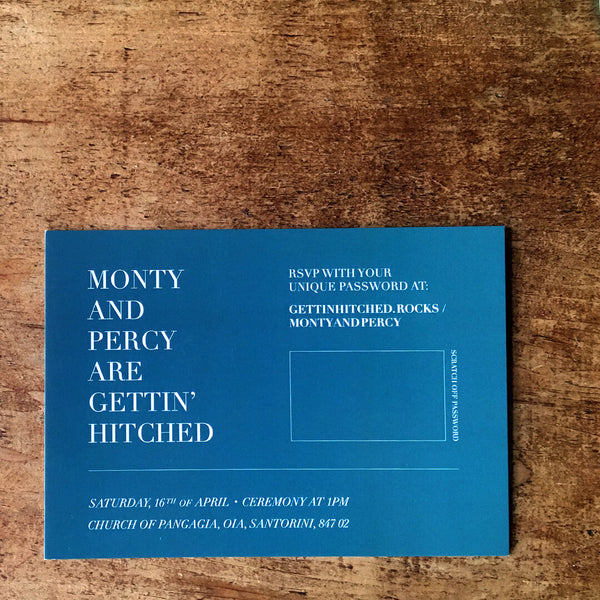 Minimalistic, modern wedding invitation