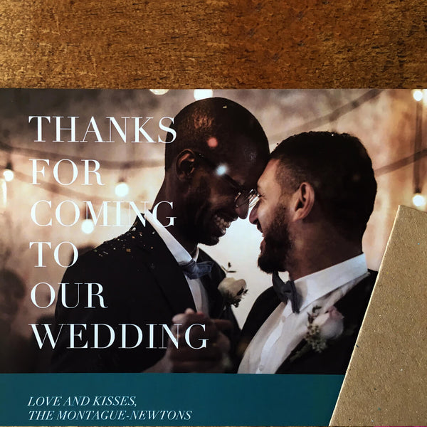 Minimalistic, modern thank you postcard