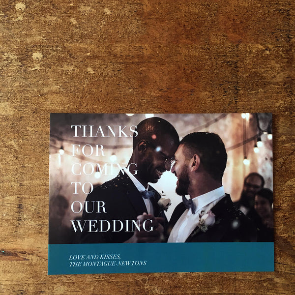 Minimalistic, modern thank you postcard