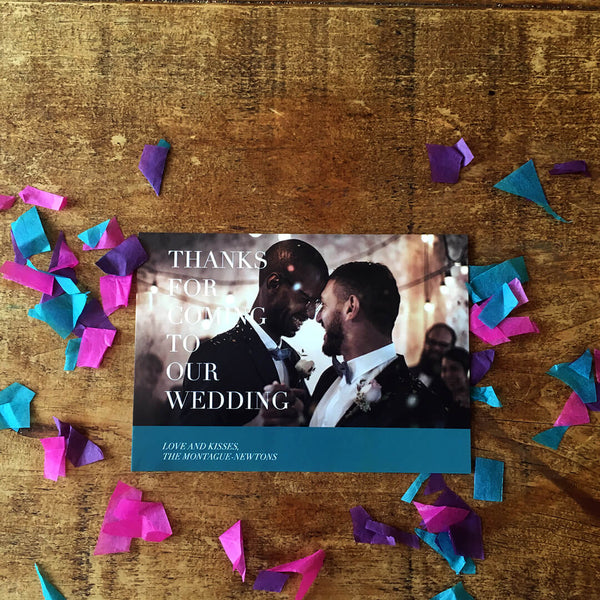 Minimalistic, modern thank you postcard