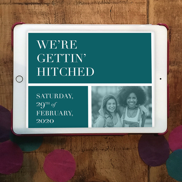 Minimal, modern wedding website