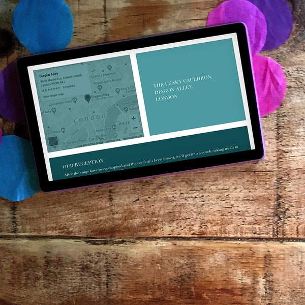 Minimal, modern wedding website