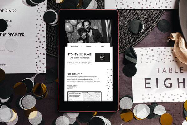 Elegant, minimal wedding website