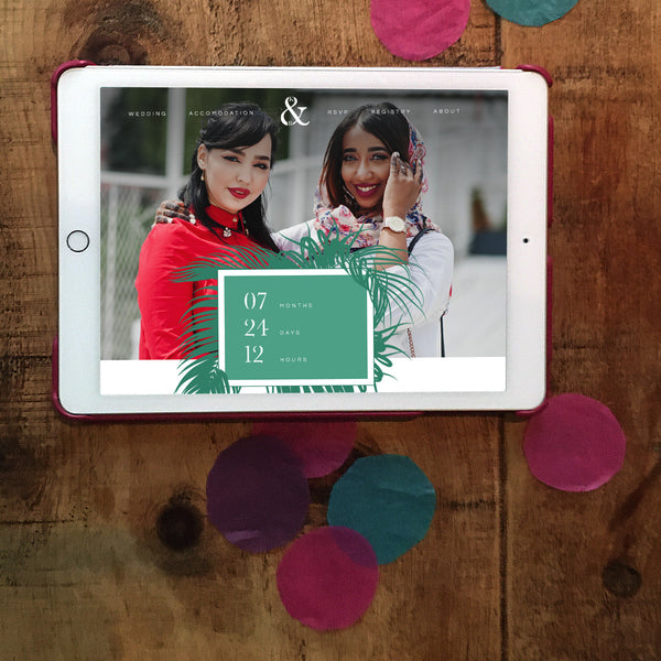 Pen & Fold: Palm Suite wedding website