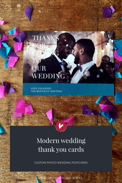 Minimalistic, modern thank you postcard