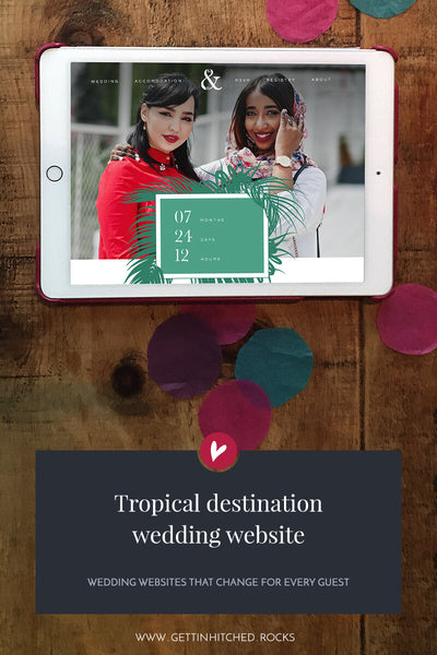 Pen & Fold: Palm Suite wedding website