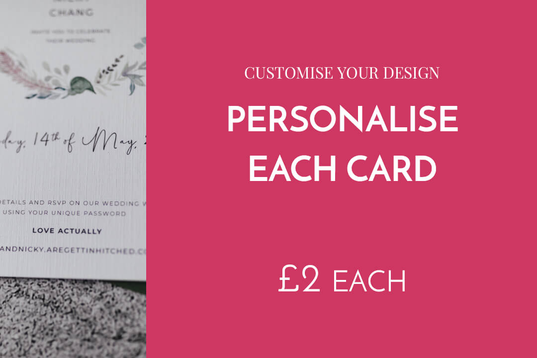Personalise each card