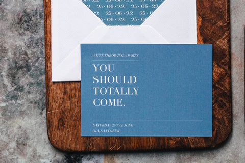 Funny, minimal save the date
