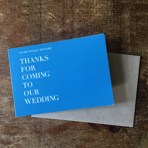 Minimalistic, modern fold-out thank you card