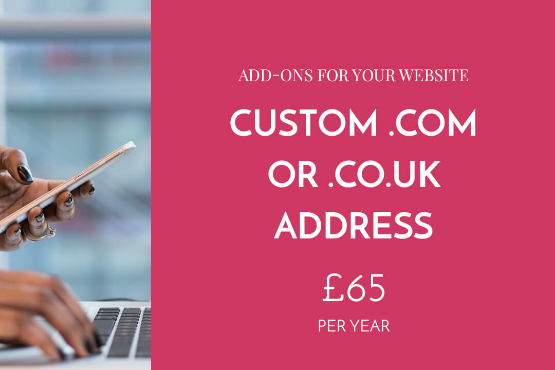 A custom website address