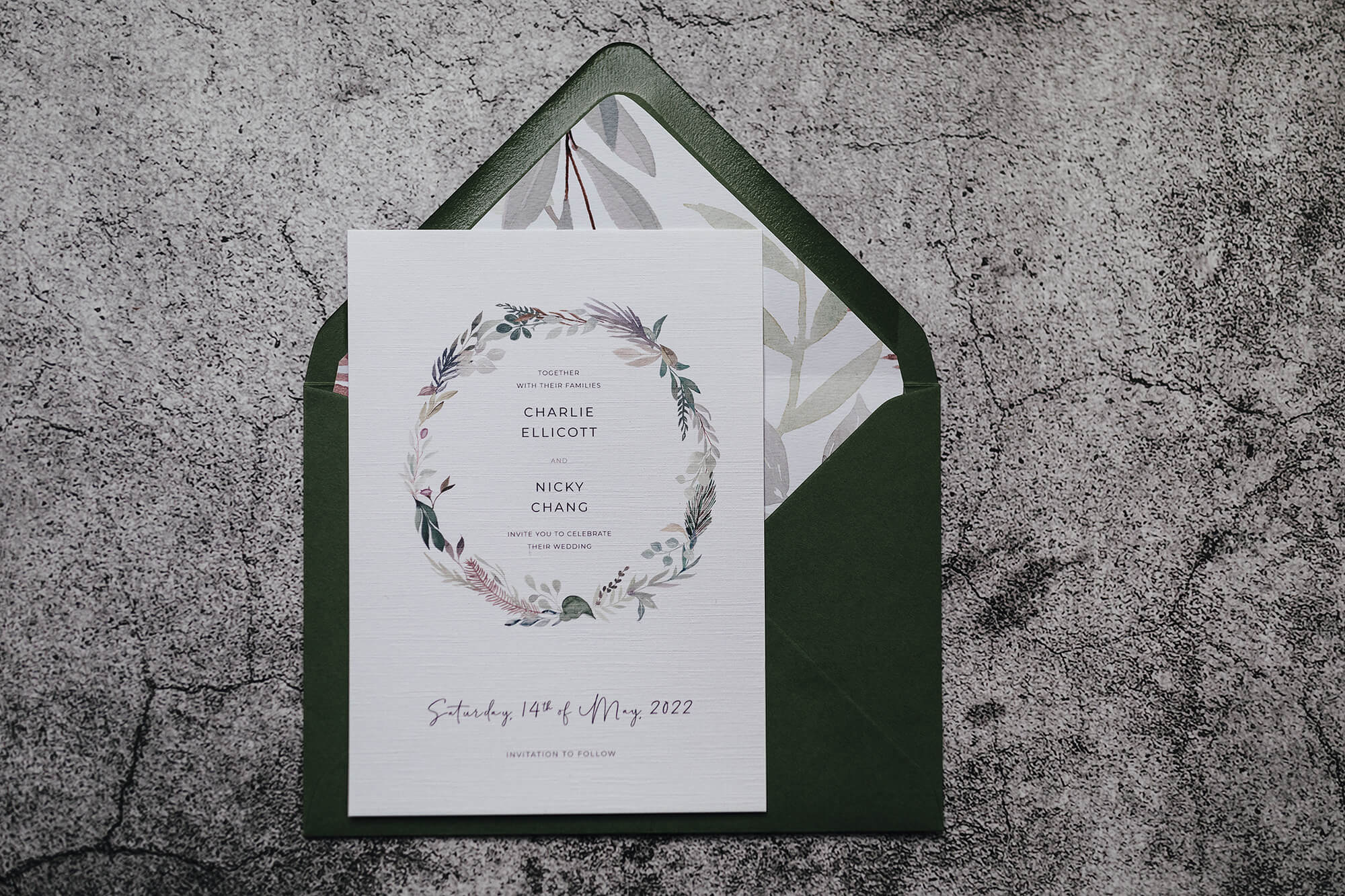 Rustic, vintage save the date
