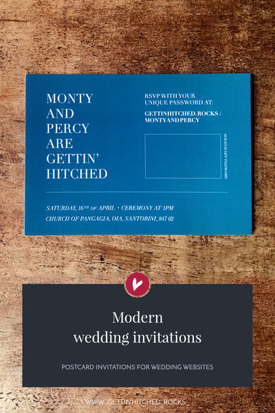 Minimalistic, modern wedding invitation