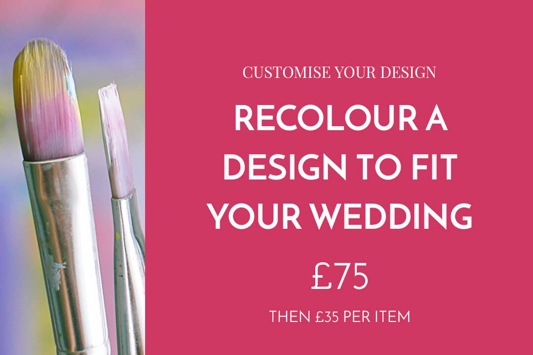 Recolour a design to fit your wedding
